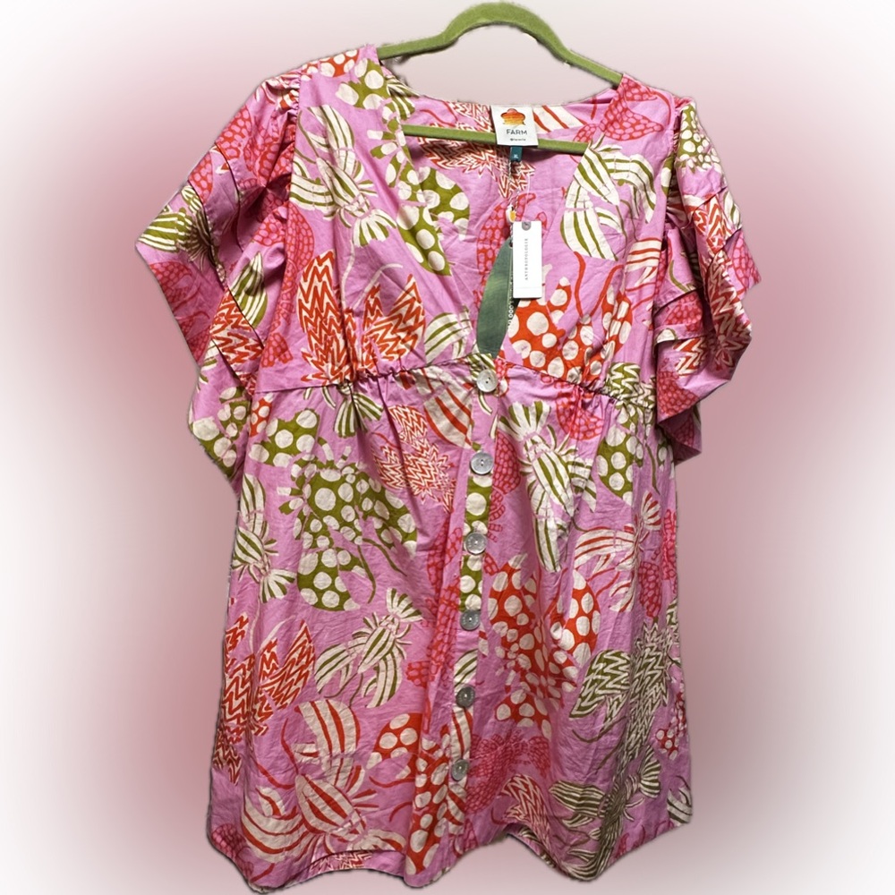 Tropical Anthropologie Dress